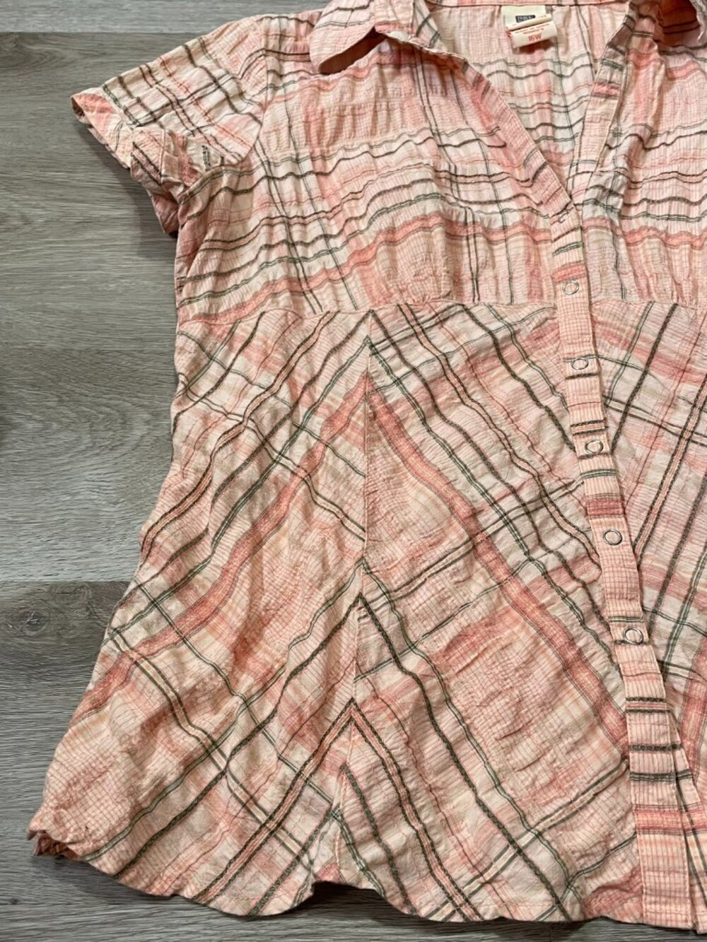 Button Down Plaid Blouse - Picture 8 of 11